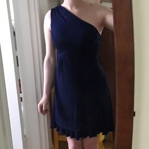 One Shoulder Dress with Ruffle Detail